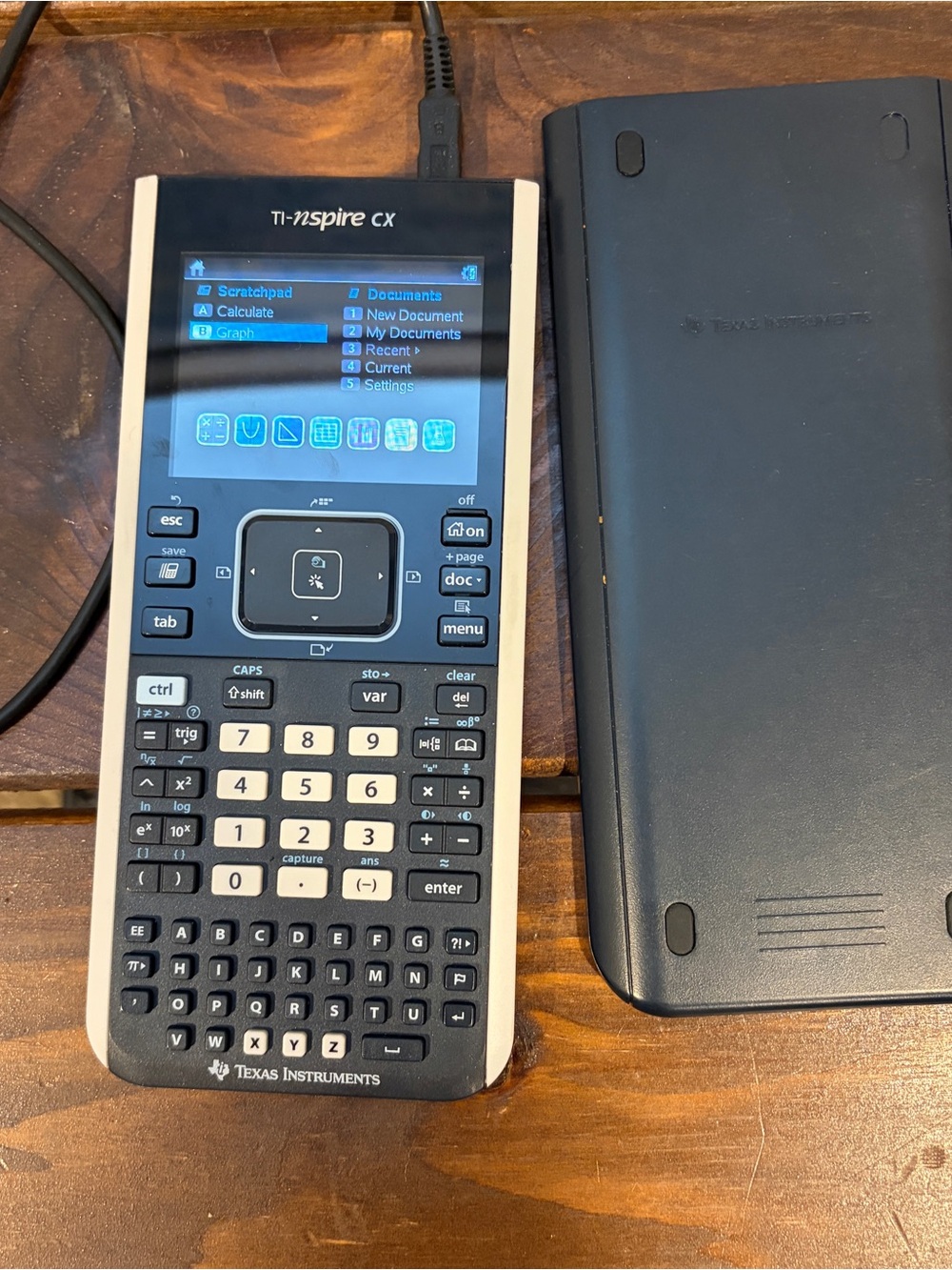Texas Instruments TI-Nspire CX Graphing Calculator WITH COVER AND POWER ADAPTER